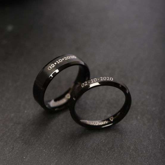 Ringcrown Couple Rings Black Gold Filled Princess India | Ubuy